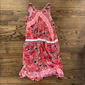 Pink floral romper